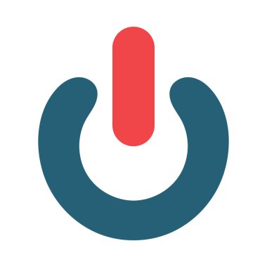 Kişisel ve ticari kullanım için Güç Vektörü Sembolü İki Renk Simgesi