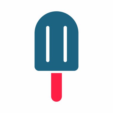 Dondurma Vektörü Sembolü Kişisel ve Ticari Kullanım İçin İki Renk Simgesi