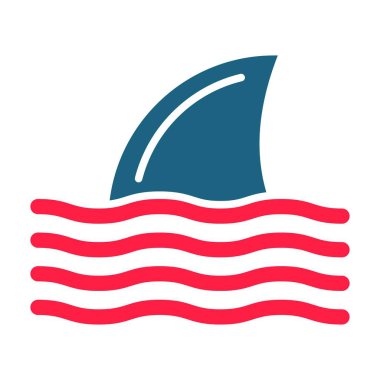 Kişisel ve ticari kullanım için Fin Vektör Kabartma İki Renk Simgesi