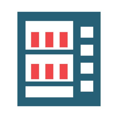 Kişisel ve ticari kullanım için Otomat Vektörü Glyph İki Renk Simgesi