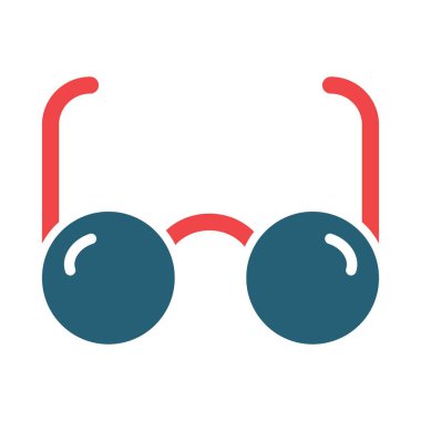 Kişisel ve ticari kullanım için Gözlük Vektörü Sembolü İki Renk Simgesi