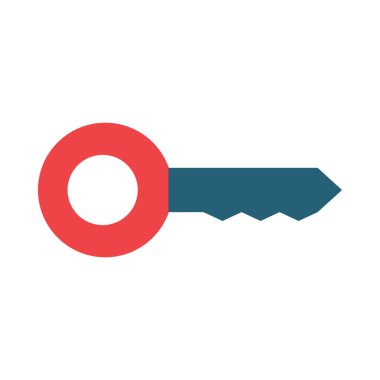 Kişisel ve Ticari Kullanım İçin Anahtar Vektör Kabartma İki Renk Simgesi