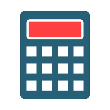 Kişisel ve Ticari Kullanım İçin Hesaplama Vektörü İki Renk Simgesi