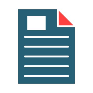 Document Vector Glyph Two Color Icon For Personal And Commercial Use