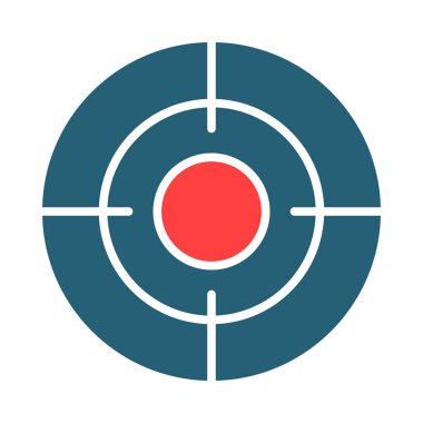 Kişisel ve Ticari Kullanım için Hedef Vektör Sembolü İki Renk Simgesi