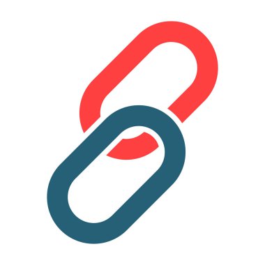 Kişisel ve ticari kullanım için Bağlantı Vektörü Kabartma İki Renk Simgesi