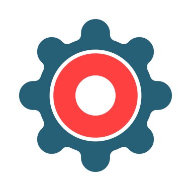 Kişisel ve Ticari Kullanım için Ayarlar Vektör Kabartma İki Renk Simgesi