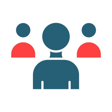 Kişisel ve ticari kullanım için Takım Çalışması Vektör Sembolü İki Renk Simgesi