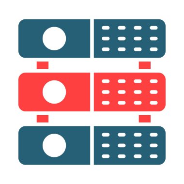 Server Vector Glyph Two Color Icon For Personal And Commercial Use