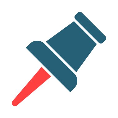 Kişisel ve ticari kullanım için Pin Vektörü Kabartma İki Renk Simgesine bas