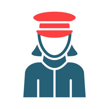 Kişisel ve ticari kullanım için Kadın Vektör Sembolü İki Renk Simgesi Gönder