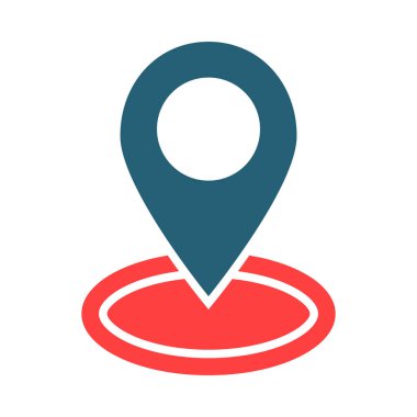 Location Vector Glyph Two Color Icon For Personal And Commercial Use