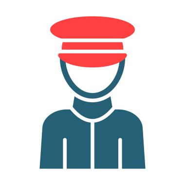 Postacı Vektör Sembolü Kişisel ve Ticari Kullanım İçin İki Renk Simgesi