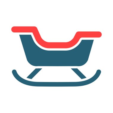 Kişisel ve ticari kullanım için kızak vektörü sembolü iki renk simgesi