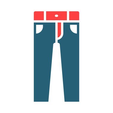 Kişisel ve Ticari Kullanım İçin Pantolon Vektörü Sembolü İki Renk Simgesi