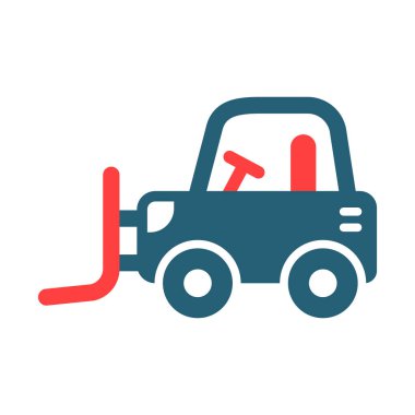 Kişisel ve ticari kullanım için Pulluk Vektörü Kabartma İki Renk Simgesi