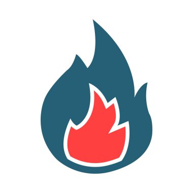 Kişisel ve ticari kullanım için yakma vektörü sembolü iki renk simgesi