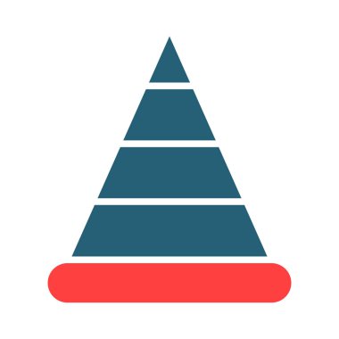 Kişisel ve ticari kullanım için koni vektörü sembolü iki renk simgesi