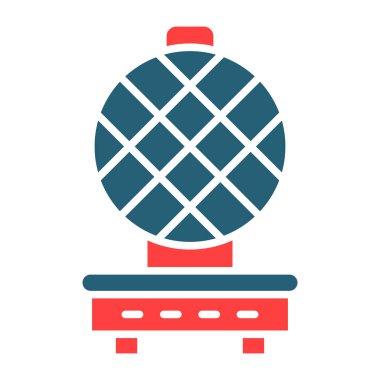 Kişisel ve ticari kullanım için Waffle Demir Vektör Kabartması İki Renk Simgesi