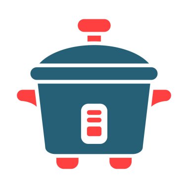 Kişisel ve ticari kullanım için Pirinç Fırını Vektör Sembolü İki Renk Simgesi