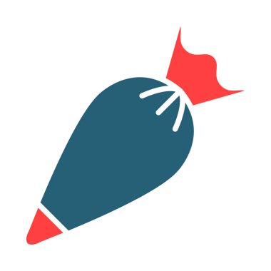 Kişisel ve ticari kullanım için Pasta Torbası Vektör Sembolü İki Renk Simgesi