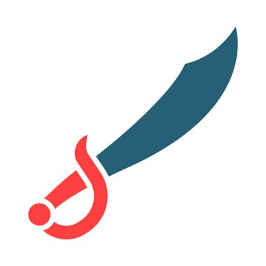 Cutlass Vektör Sembolü Kişisel ve Ticari Kullanım İçin İki Renk Simgesi