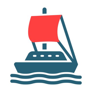 Kişisel ve ticari kullanım için Bot Vektörü Sembolü İki Renk Simgesi