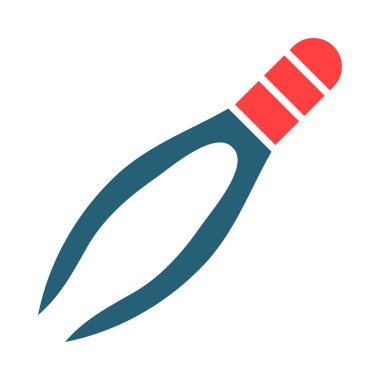 Cımbız Vektör Sembolü Kişisel ve Ticari Kullanım İçin İki Renk Simgesi