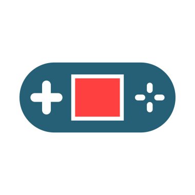 Kişisel ve ticari kullanım için Video Konsolu Vektör Kabartması İki Renk Simgesi