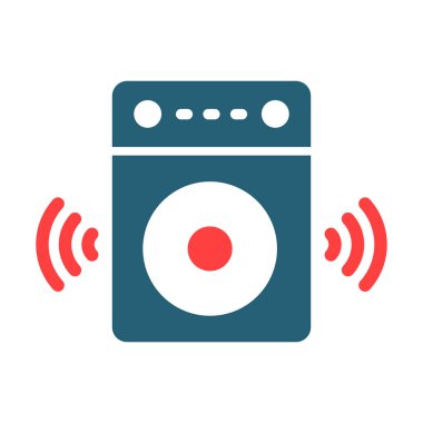 Kişisel ve Ticari Kullanım İçin Sözcü Vektörü İki Renk Simgesi