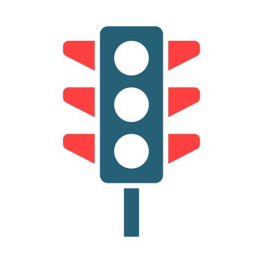 Kişisel ve ticari kullanım için Trafik Denetim Vektörü Sembolü İki Renk Simgesi