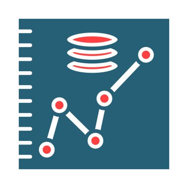 Kişisel ve Ticari Kullanım için Öngörü Vektörü Sembolü İki Renk Simgesi