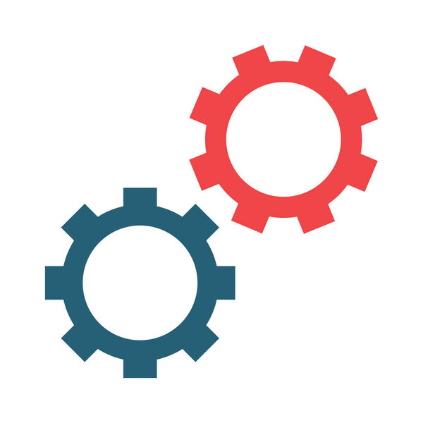 Cogwheel Vector Glyph Two Color Icon For Personal And Commercial Use