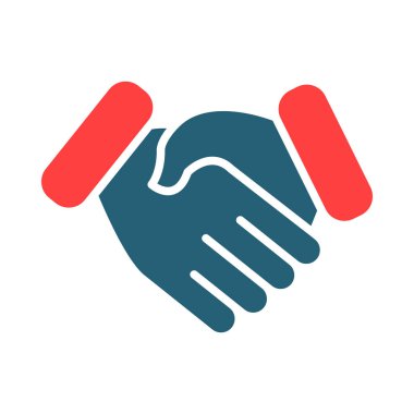 Handshake Vector Glyph Two Color Icon For Personal And Commercial Use