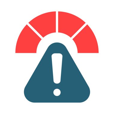 Kişisel ve Ticari Kullanım İçin Kabul Edilebilir Risk Vektörü Sembolü İki Renk Simgesi