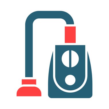 Kişisel ve Ticari Kullanım İçin Süpürge Temizleyici Vektör Sembolü İki Renk Simgesi