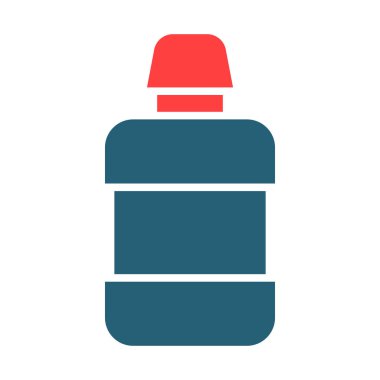 Kişisel ve ticari kullanım için Ağız Yıkama Vektörü Sembolü İki Renk Simgesi