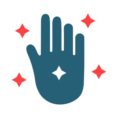 Kişisel ve ticari kullanım için El Vektörü Kabartması İki Renk Simgesi