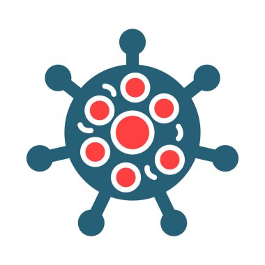 Kişisel ve ticari kullanım için Bakteri Vektör Sembolü İki Renk Simgesi