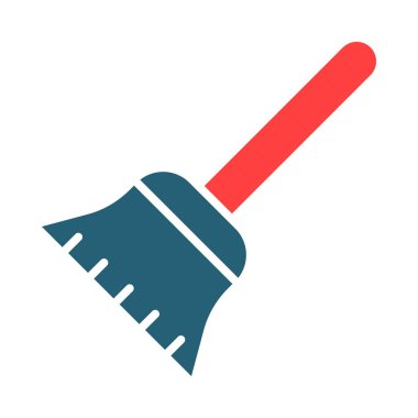 Kişisel ve ticari kullanım için Süpürge Vektörü Sembolü İki Renk Simgesi