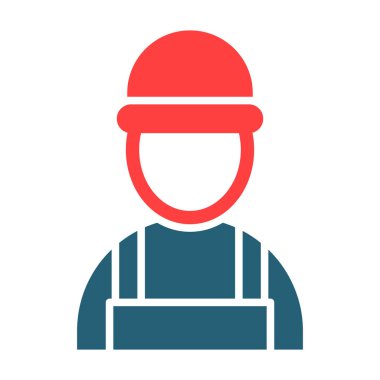 Kişisel ve ticari kullanım için İşçi Vektörü Sembolü İki Renk Simgesi