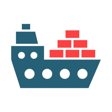 Kişisel ve ticari kullanım için Kargo Vektörü Sembolü İki Renk Simgesi