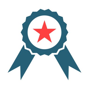 Ödül Vektörü Glyph İki Renk Simgesi Kişisel ve Ticari Kullanım