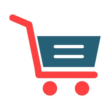 Kişisel ve ticari kullanım için Cart Vektörü Sembolü İki Renk Simgesi