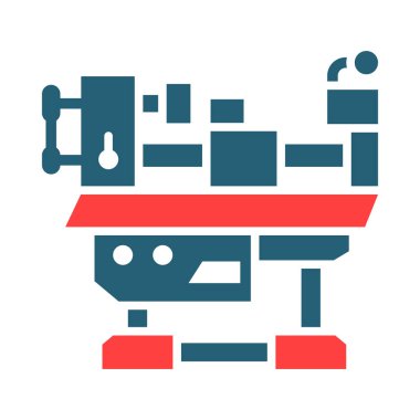 Kişisel ve ticari kullanım için Makine Vektörü Kabartma İki Renk Simgesi