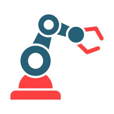 Kişisel ve ticari kullanım için Mekanik Kol Vektörü Sembolü İki Renk Simgesi