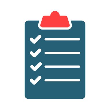 Checklist Vector Glyph Two Color Icon For Personal And Commercial Use