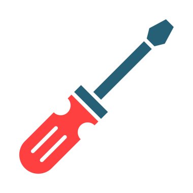 Kişisel ve Ticari Kullanım İçin Tornavida Vektörü Glyph İki Renk Simgesi