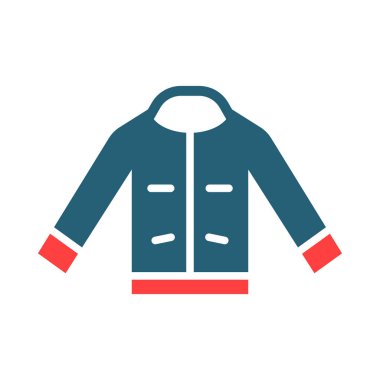 Kişisel ve Ticari Kullanım İçin Sürücü Ceketi Vektör Sembolü İki Renk Simgesi