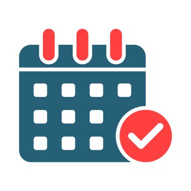 Kişisel ve Ticari Kullanım İçin Rutin Vektör Sembolü İki Renk Simgesi